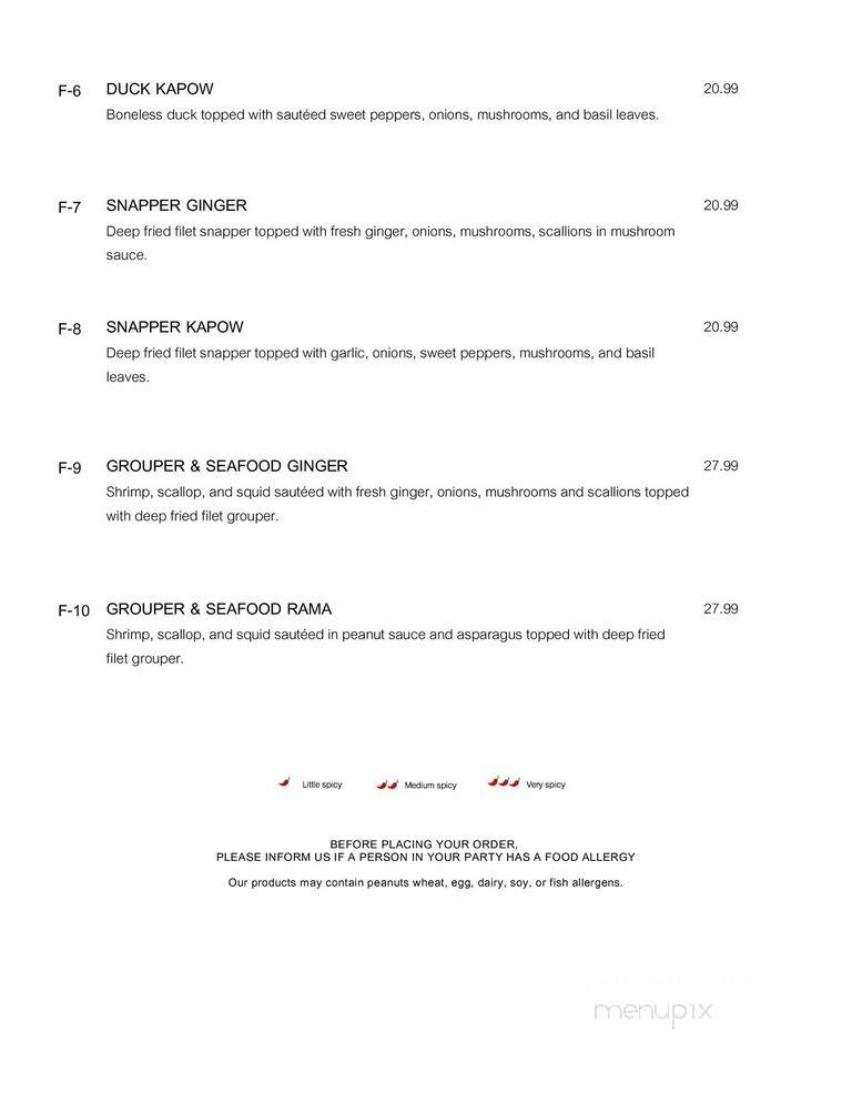 Thai Angel - New Bern, NC menu_pic