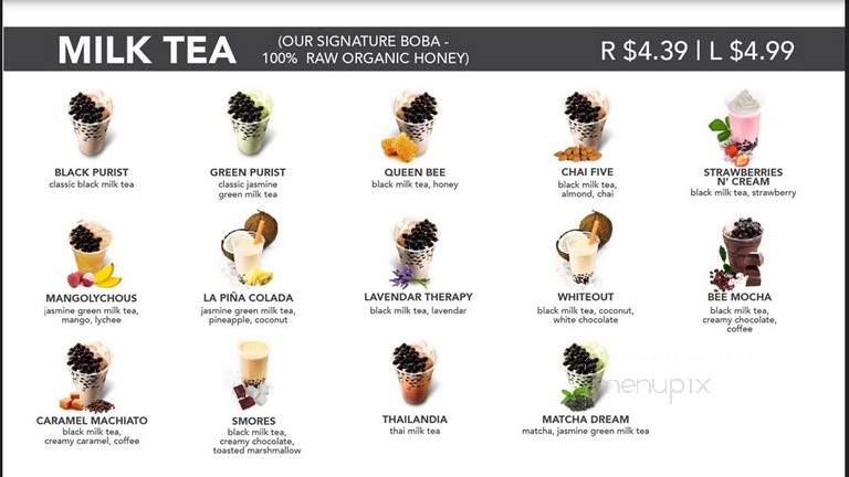 Bee & Tea - Montclair, CA menu_pic