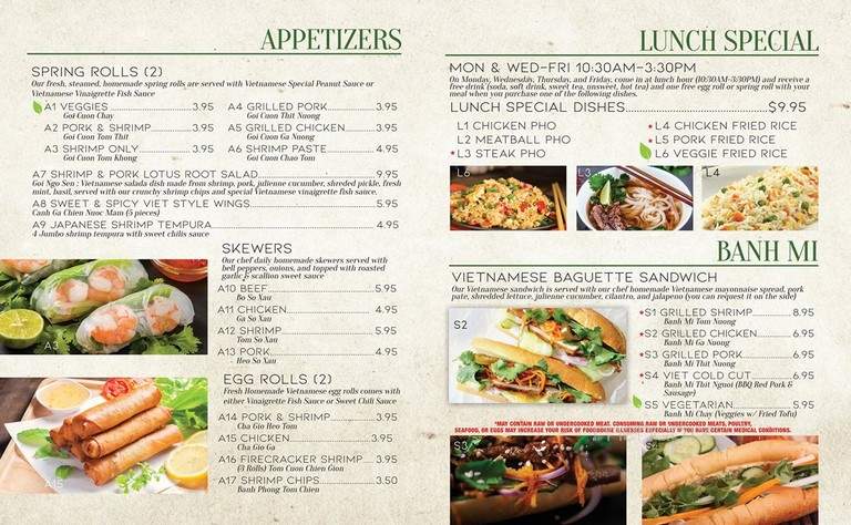 Pho & More - Easley, SC menu_pic