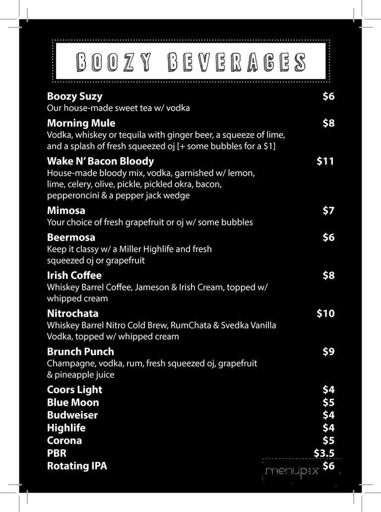 Wake N' Bacon - Winter Park, CO menu_pic