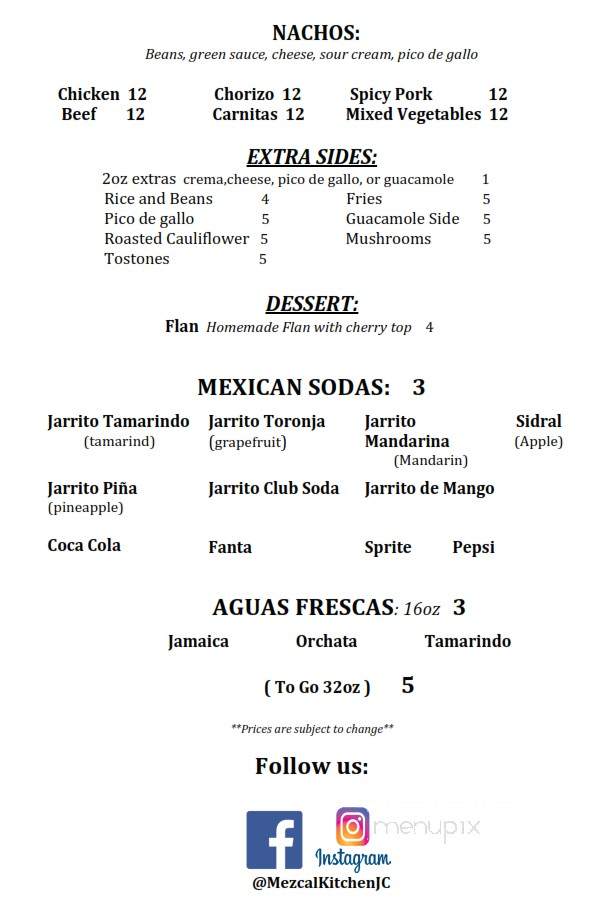 Mezcal Kitchen JC - Jersey City, NJ menu_pic