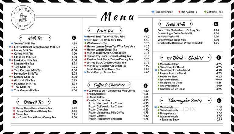 Teatery - Baton Rouge, LA menu_pic