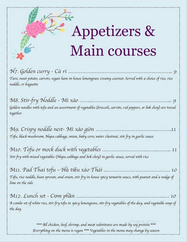 Danang Veget - Duluth, GA menu_pic