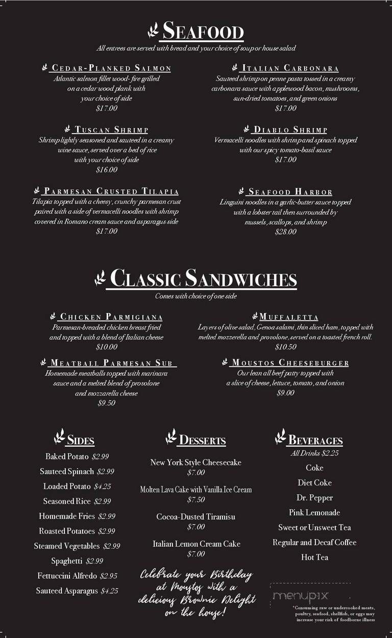 Moustos Pasta & Grill - Paris, TN menu_pic