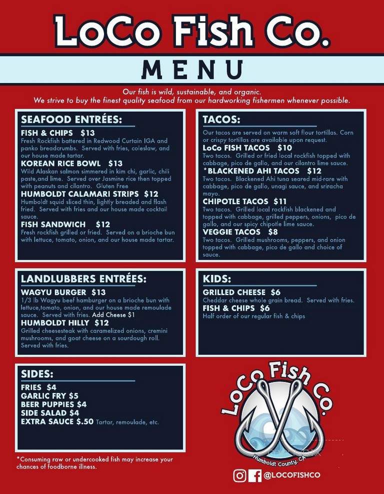LoCo Fish Co. Myrtletown - Eureka, CA menu_pic