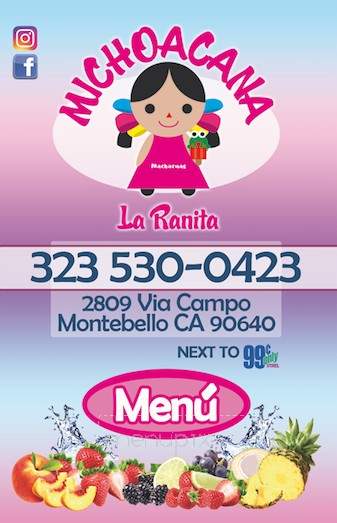 Michoacana Raspados Don Manuel - Montebello, CA menu_pic