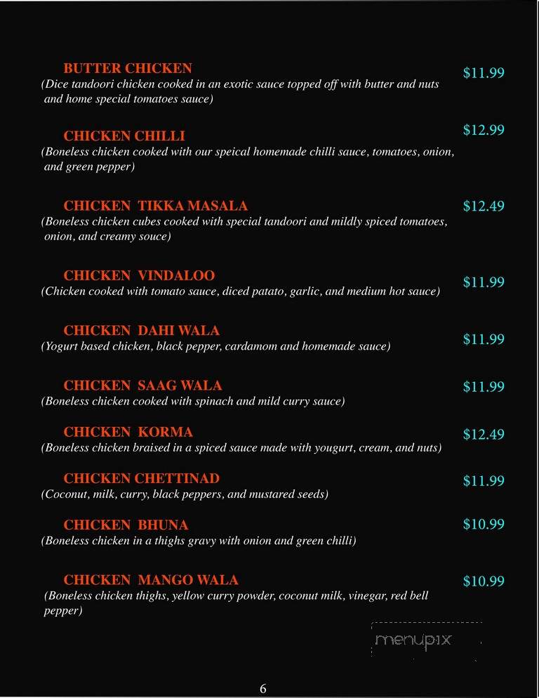 Bhojan Ghar - Harrisburg, PA menu_pic