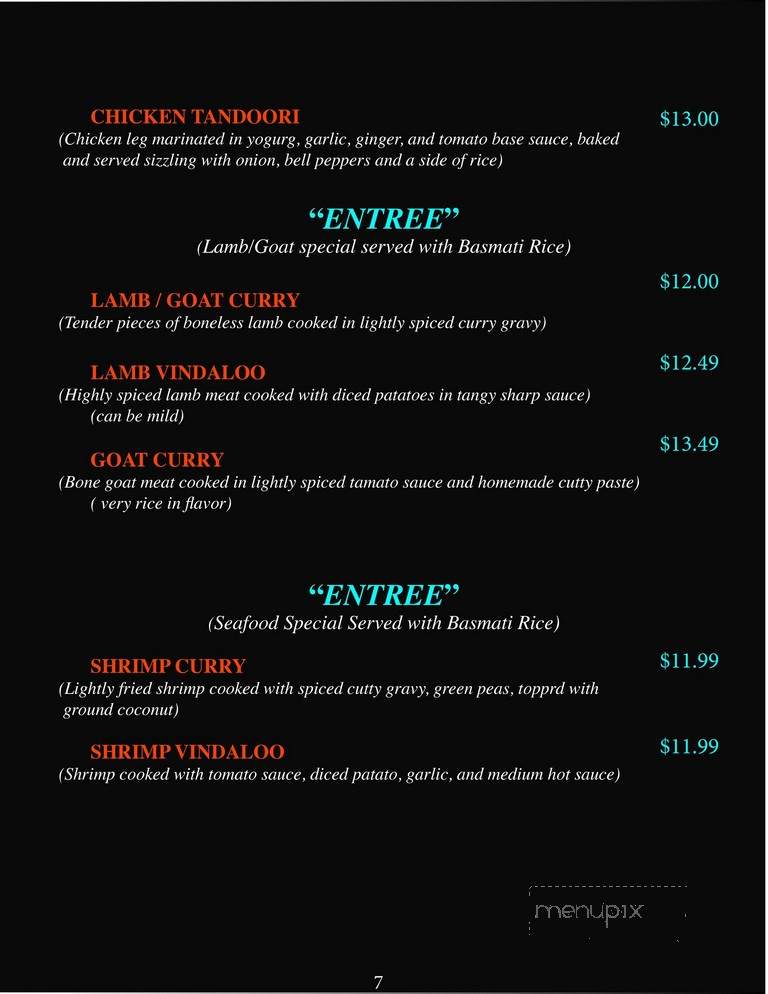 Bhojan Ghar - Harrisburg, PA menu_pic