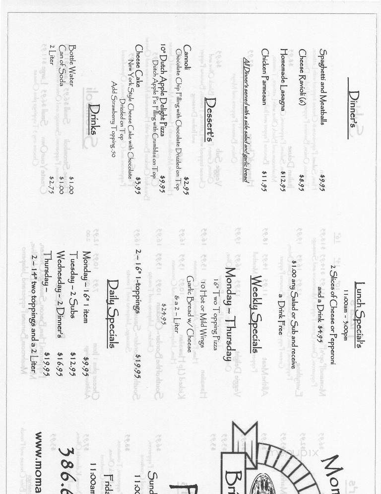 Mom and Pop's Pizza - Palm Coast, FL menu_pic