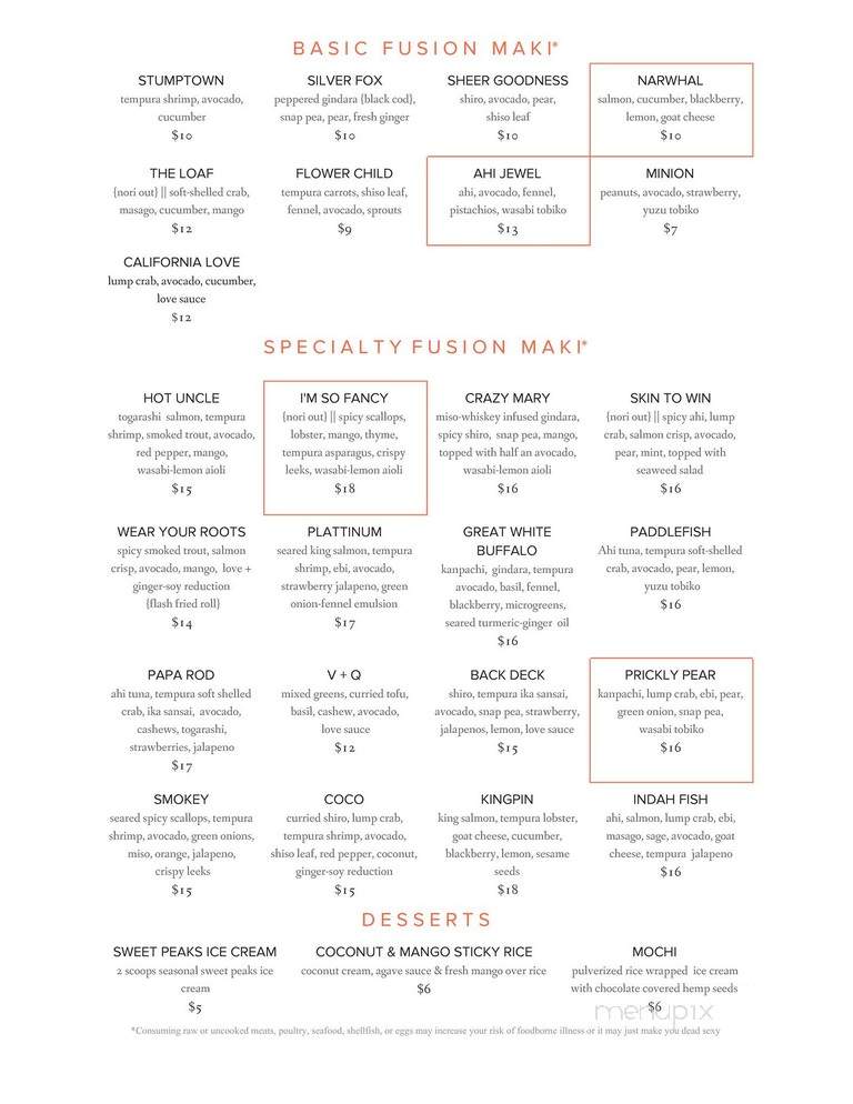 Indah Foodtruck - Whitefish, MT menu_pic