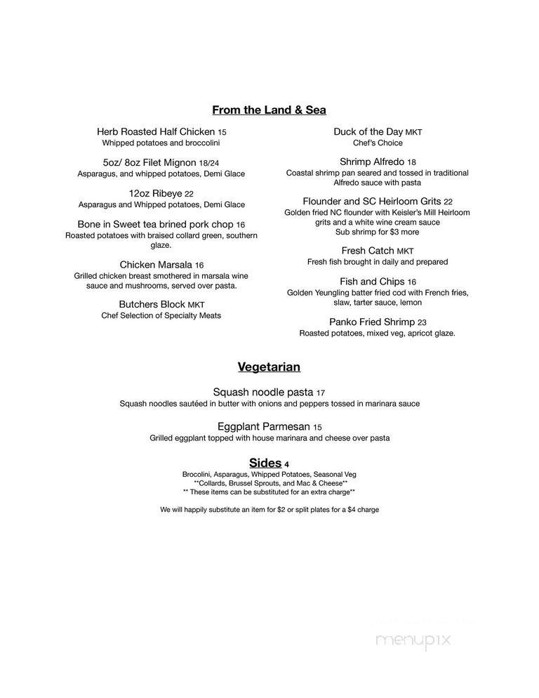 Purple Martin Grille and Cellar - Chapin, SC menu_pic