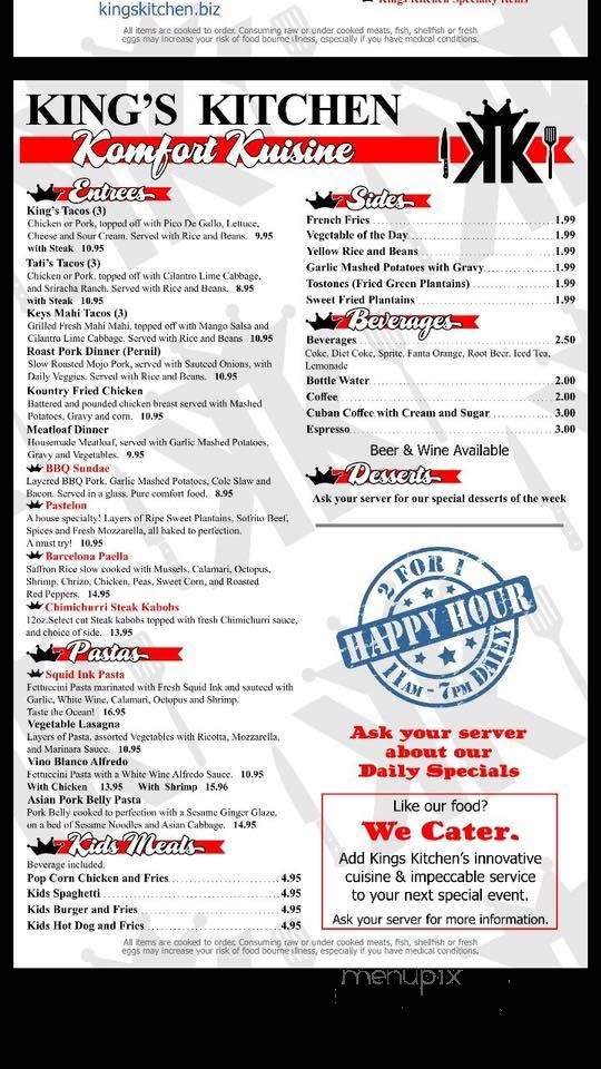 King's Kitchen - Fort Worth, TX menu_pic