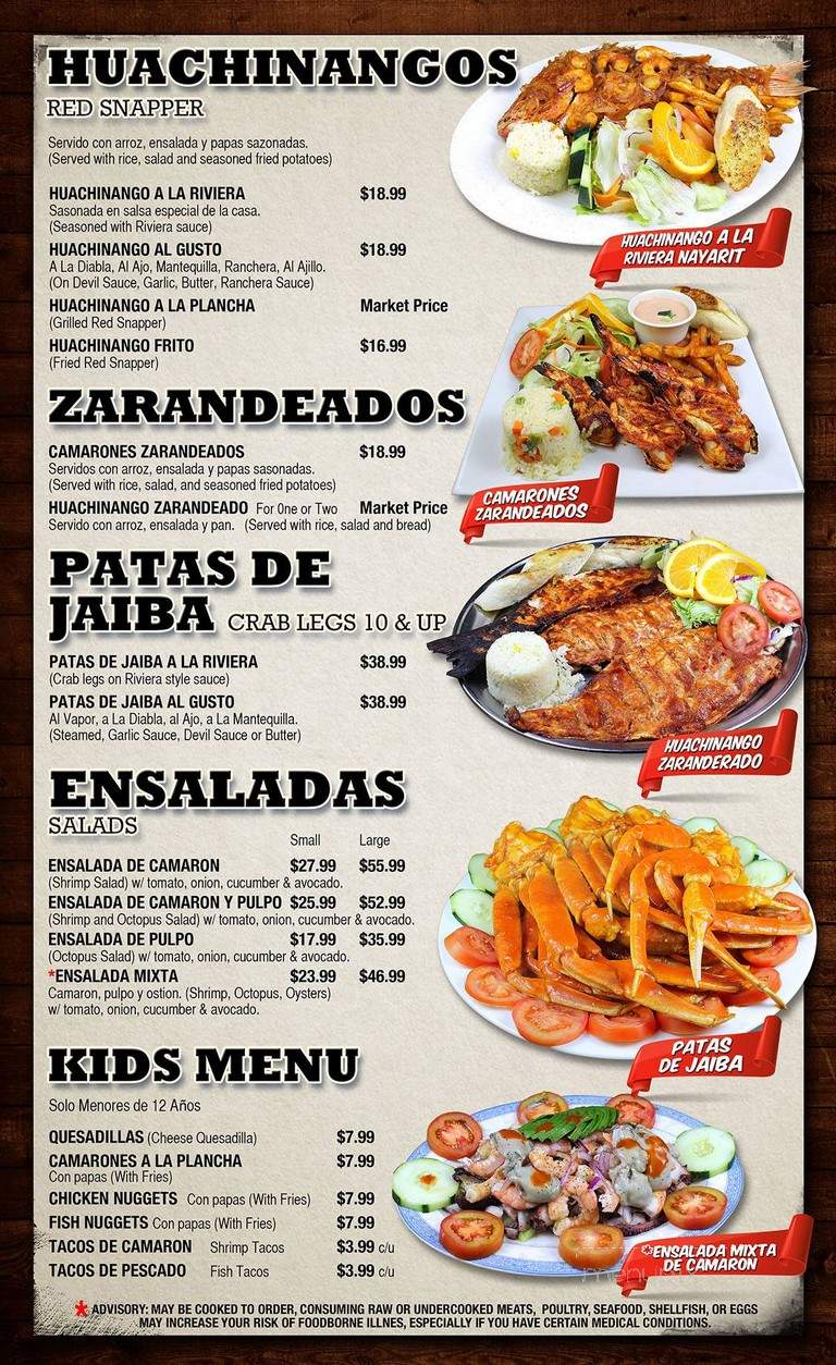 Mariscos La Riviera Nayarit - Lawrenceville, GA menu_pic