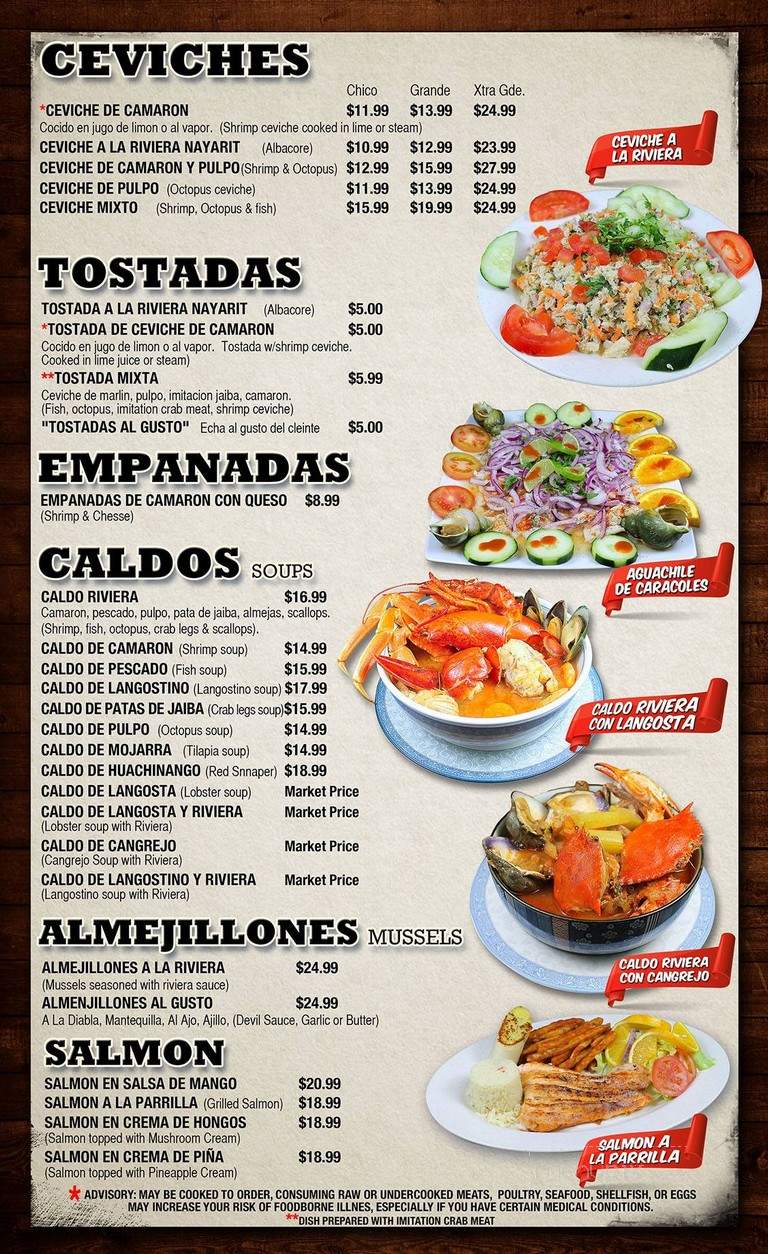 Mariscos La Riviera Nayarit - Lawrenceville, GA menu_pic