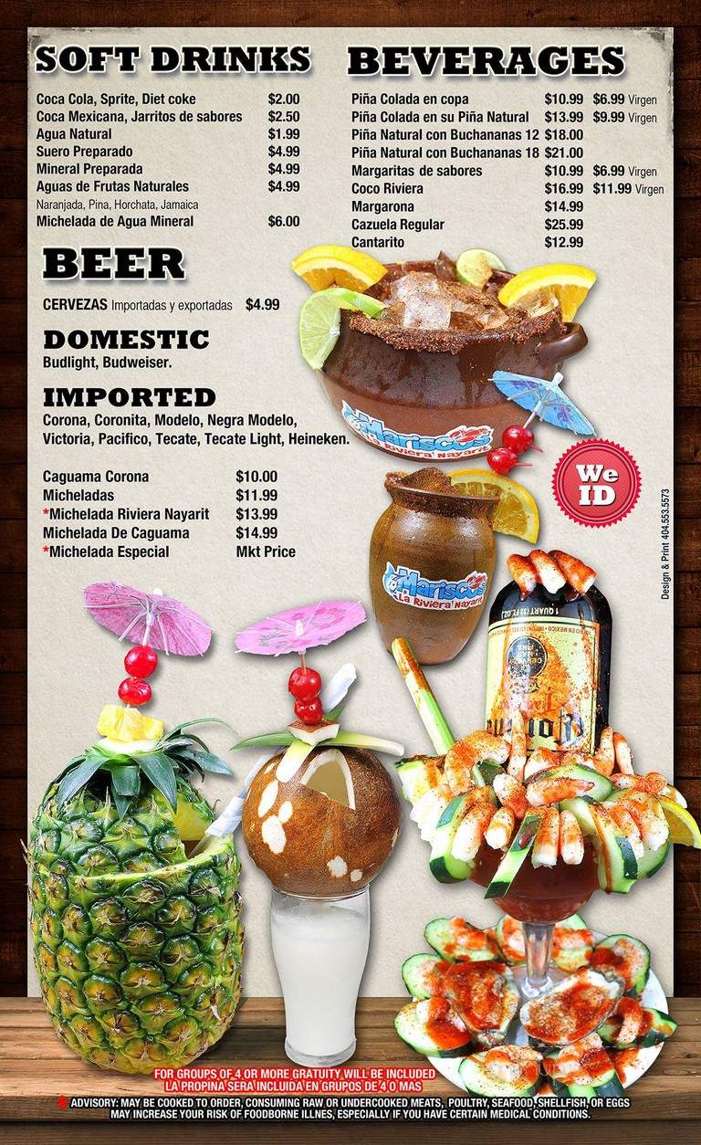 Mariscos La Riviera Nayarit - Lawrenceville, GA menu_pic