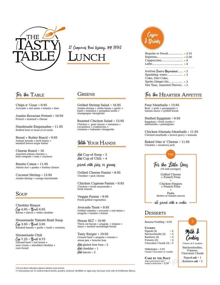 The Tasty Table - Ossining, NY