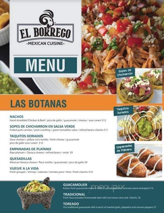 El Borrego - Kissimmee, FL menu_pic
