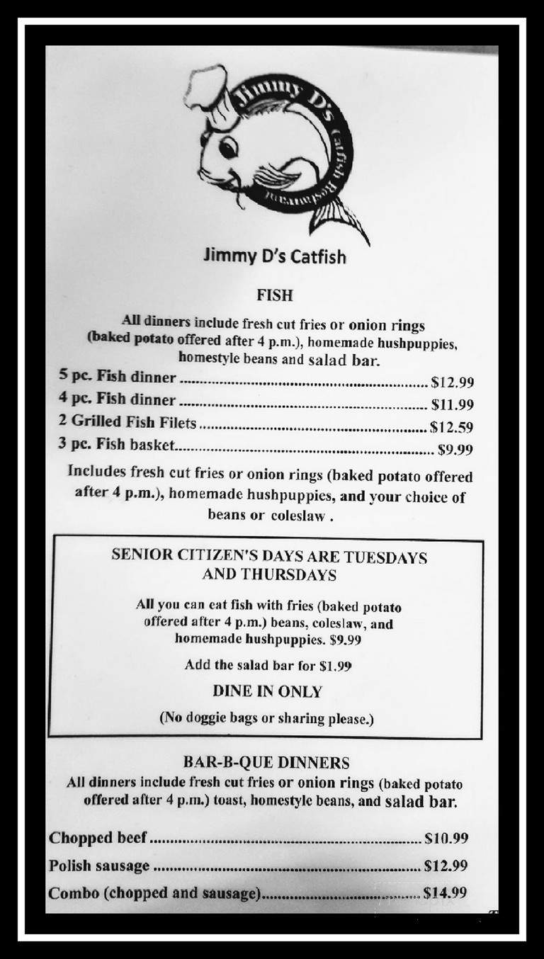 Jimmy D's Catfish - Wilson, OK menu_pic