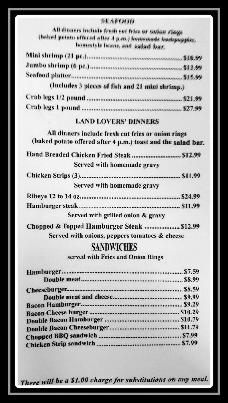 Jimmy D's Catfish - Wilson, OK menu_pic