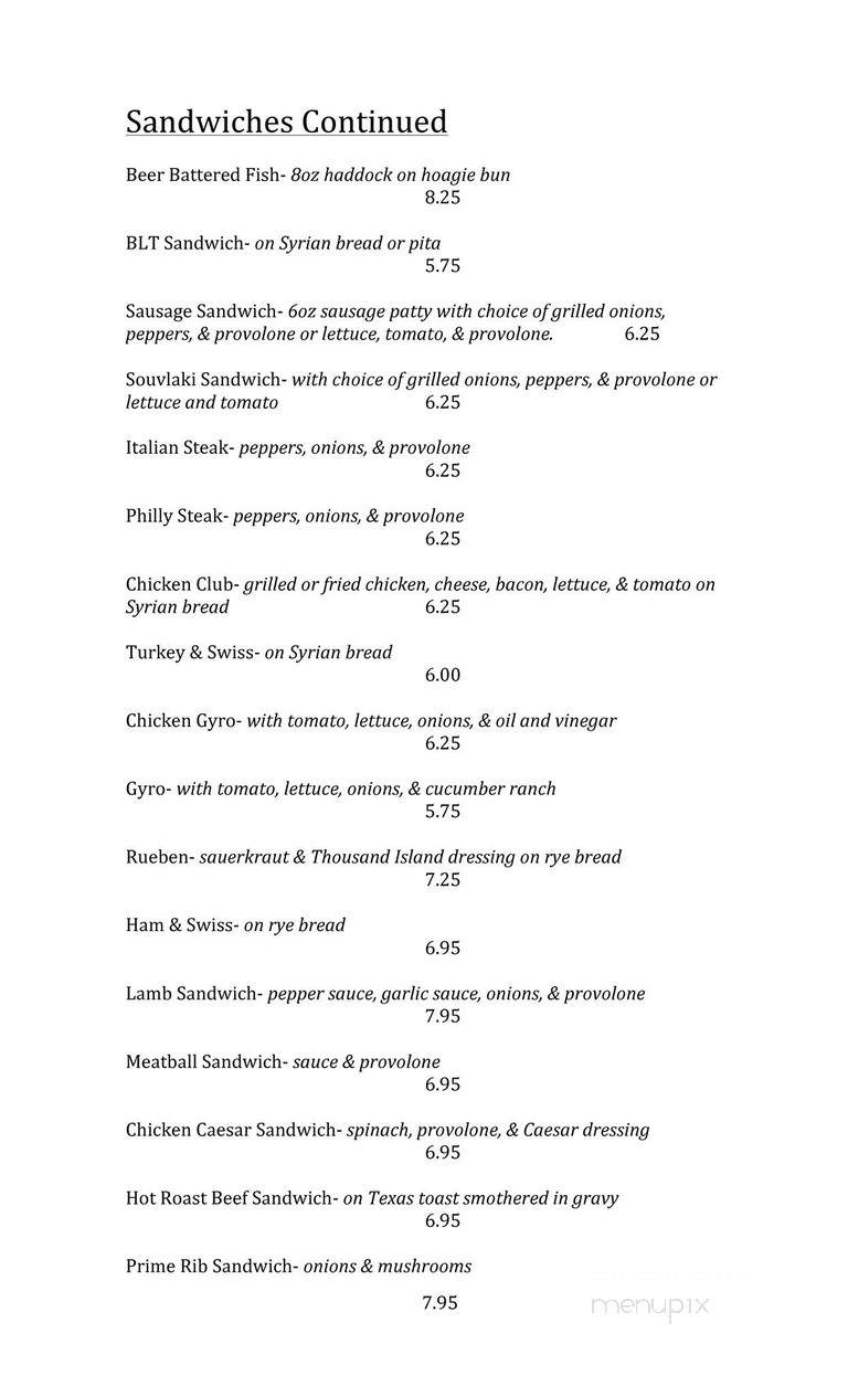 Mister B's - New Castle, PA menu_pic
