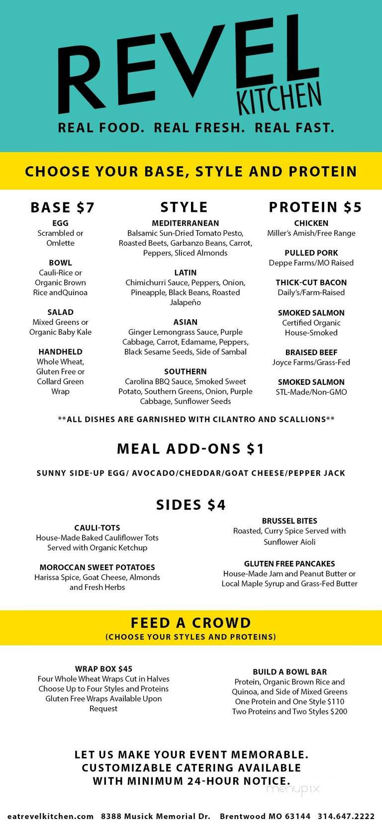Revel Kitchen - Clayton, MO menu_pic