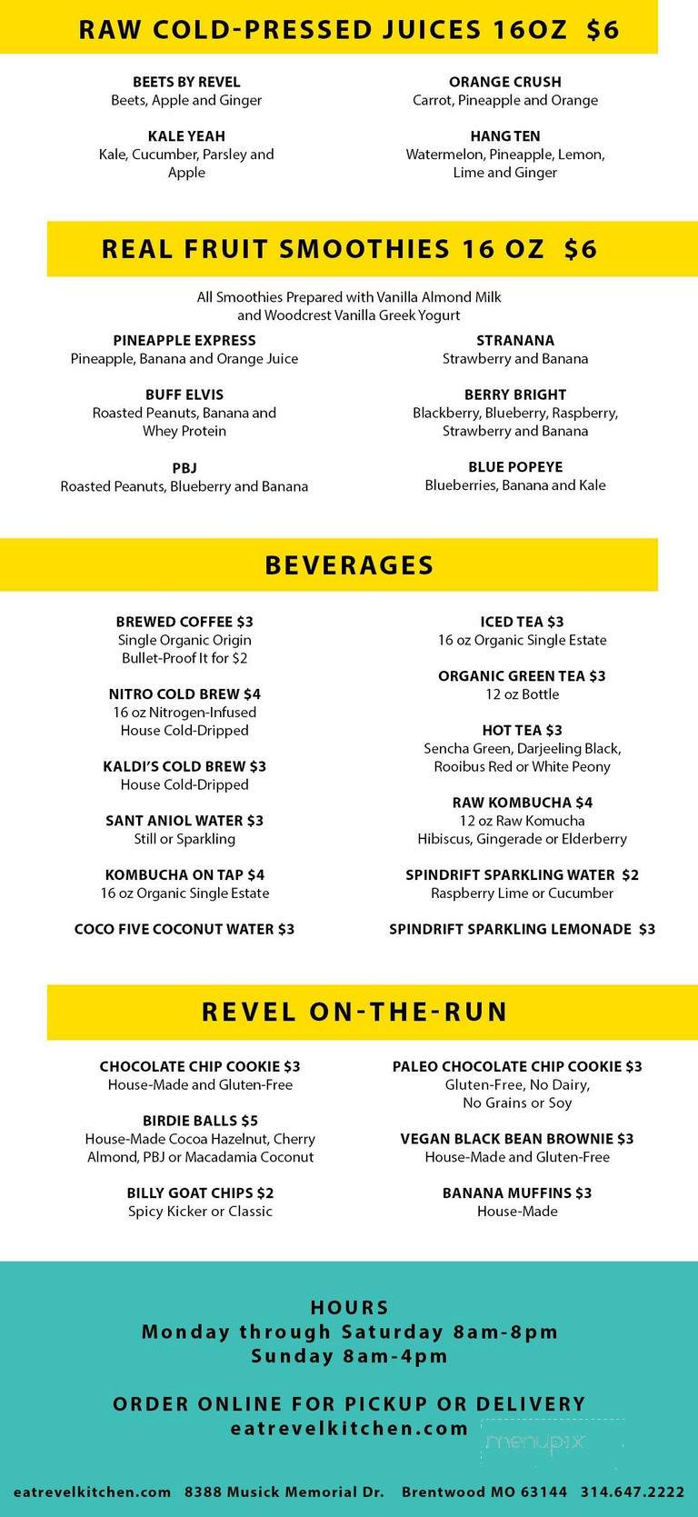 Revel Kitchen - Clayton, MO menu_pic