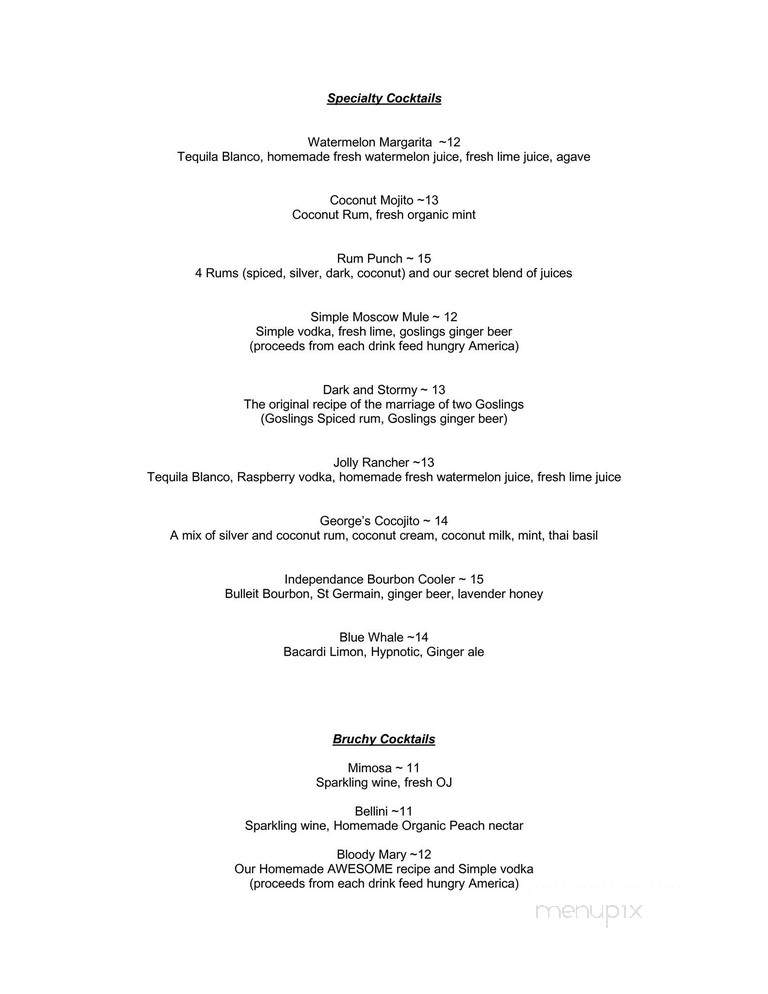 George's Lighthouse Cafe - Montauk, NY menu_pic