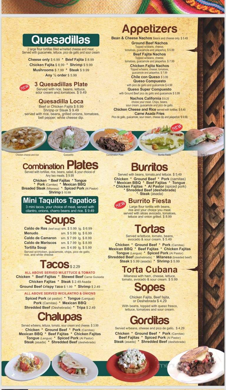 Las Tapatias - Stockton, CA menu_pic