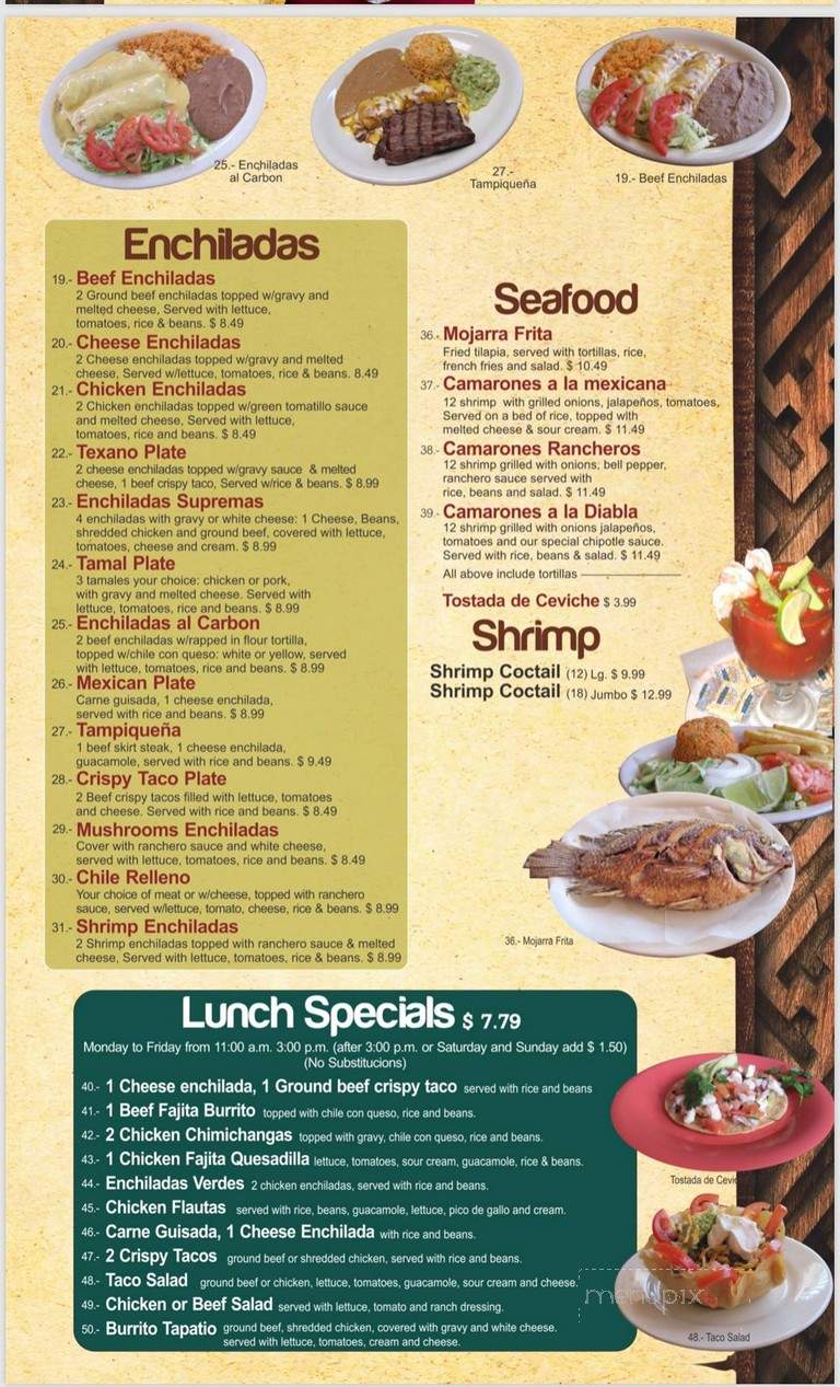 Las Tapatias - Stockton, CA menu_pic