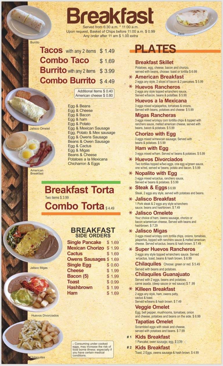 Las Tapatias - Stockton, CA menu_pic