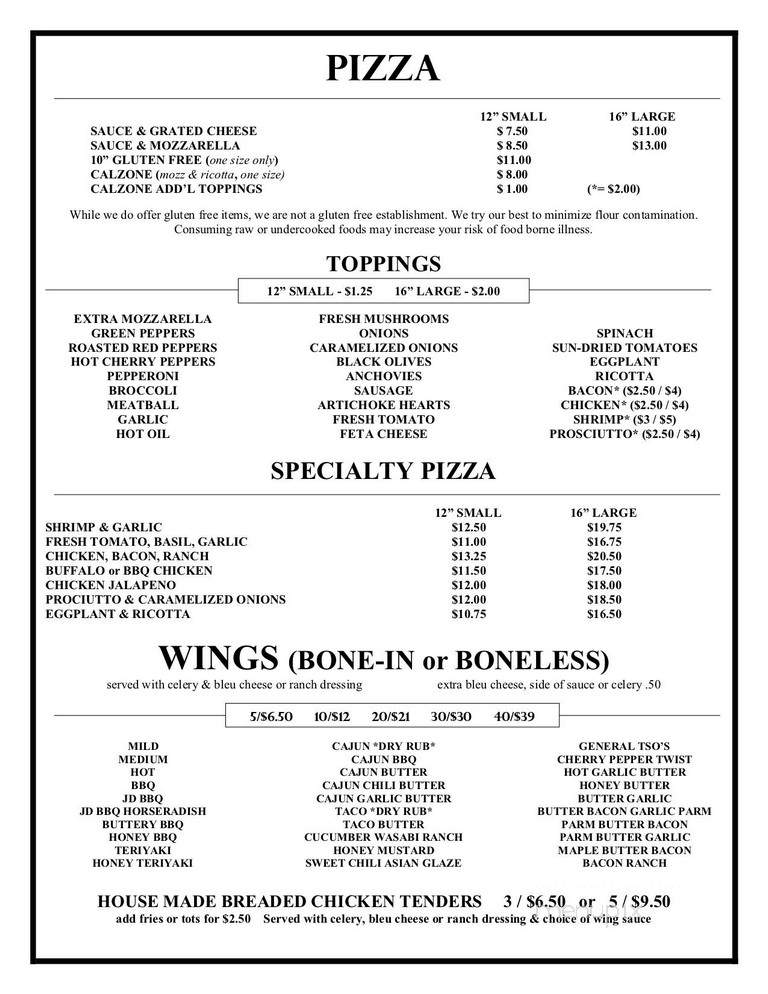 MAG's Pizza Bar & Grill - Seymour, CT menu_pic