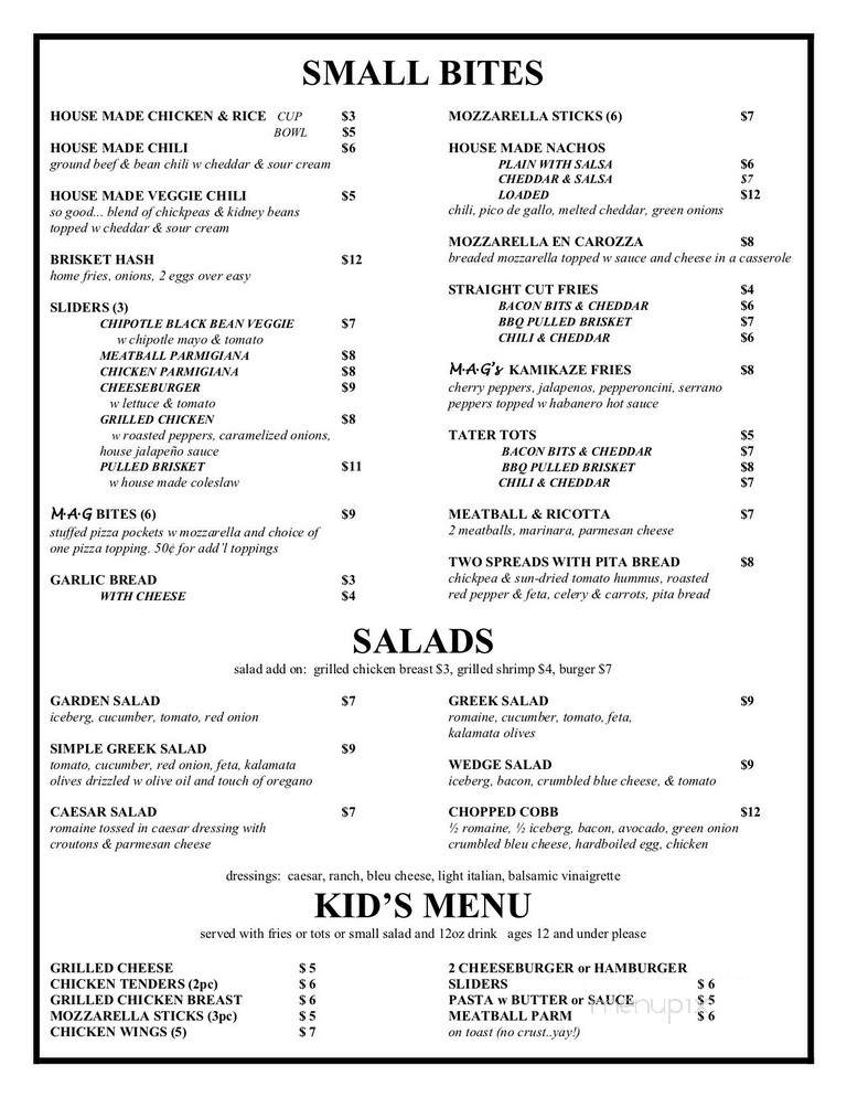 MAG's Pizza Bar & Grill - Seymour, CT menu_pic