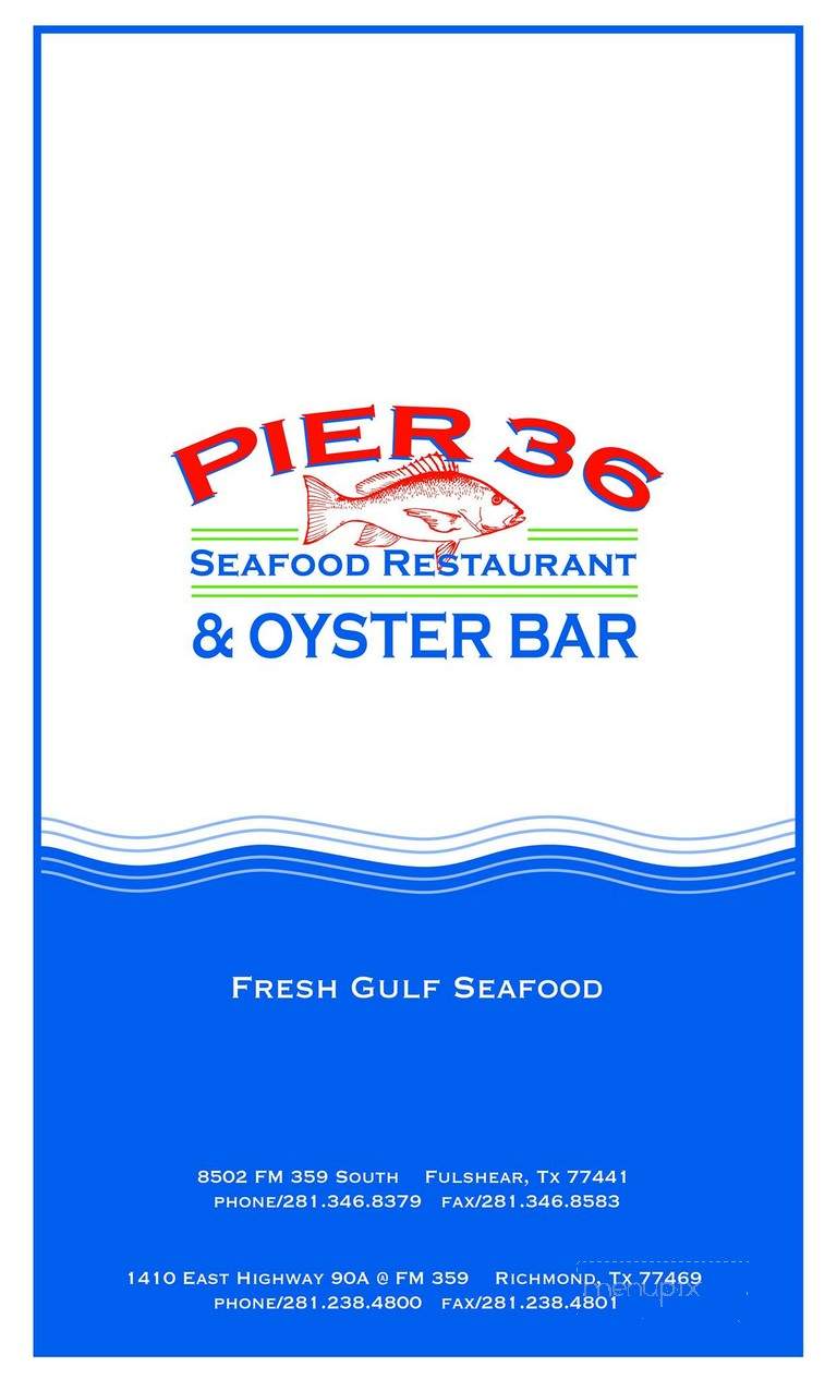 Pier 36 Seafood & Oyster Bar - Fulshear, TX