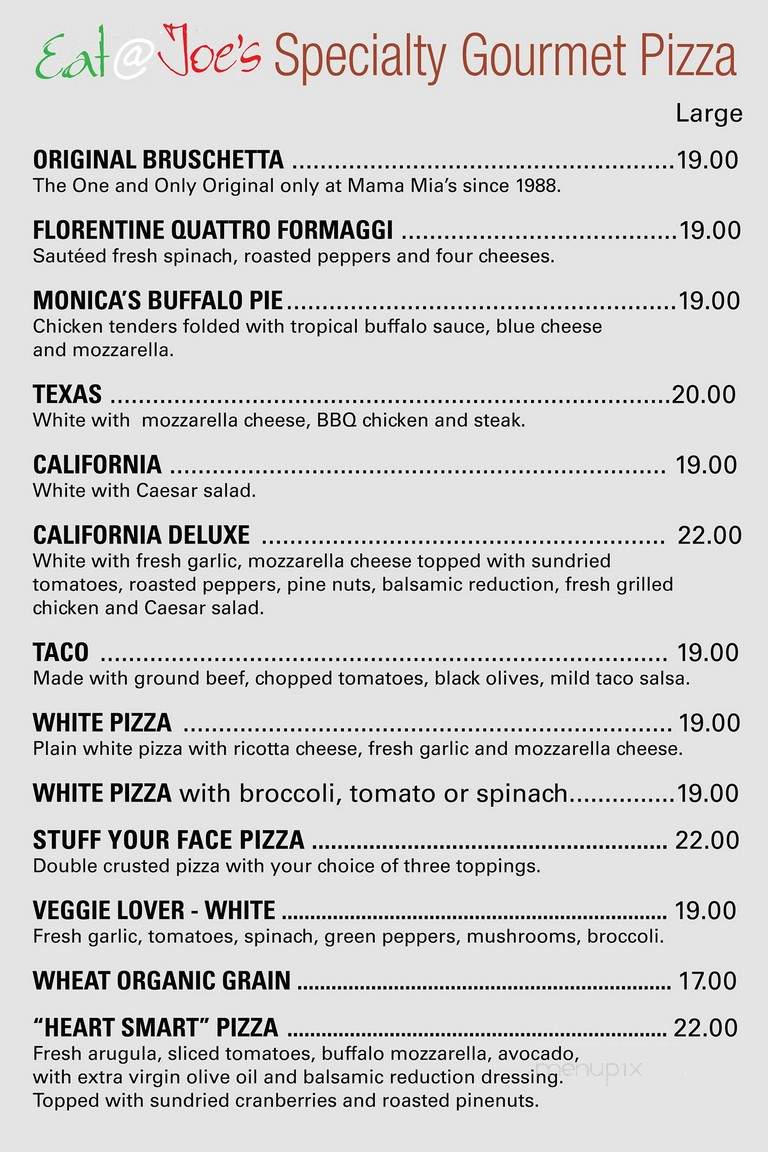 Eat At Joe - Egg Harbor Township, NJ menu_pic