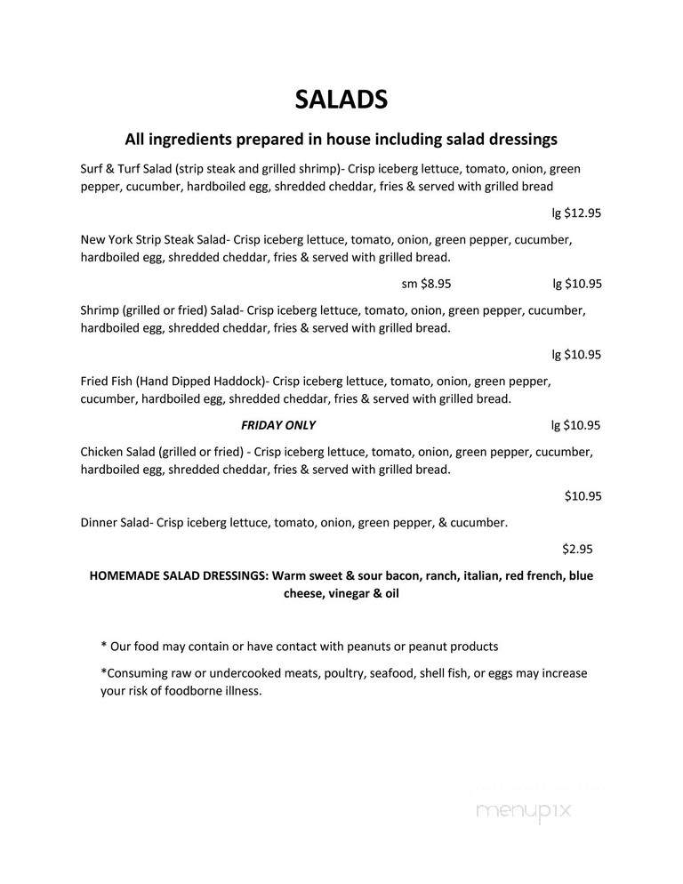 Howard's Cafe - East Palestine, OH menu_pic