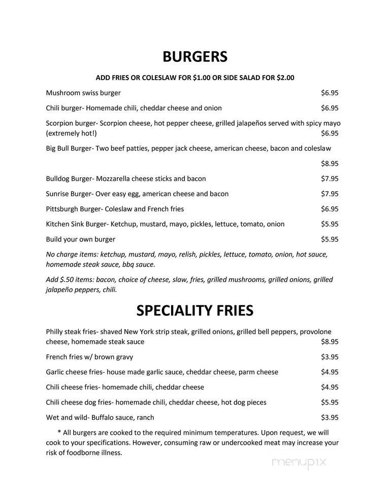 Howard's Cafe - East Palestine, OH menu_pic