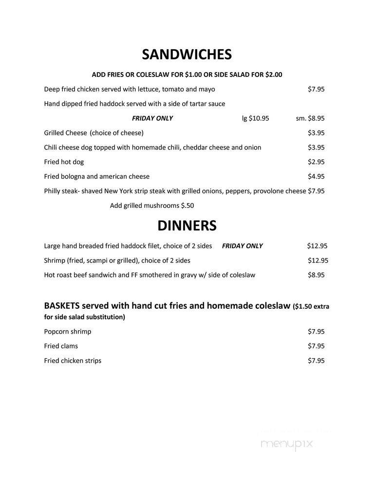 Howard's Cafe - East Palestine, OH menu_pic