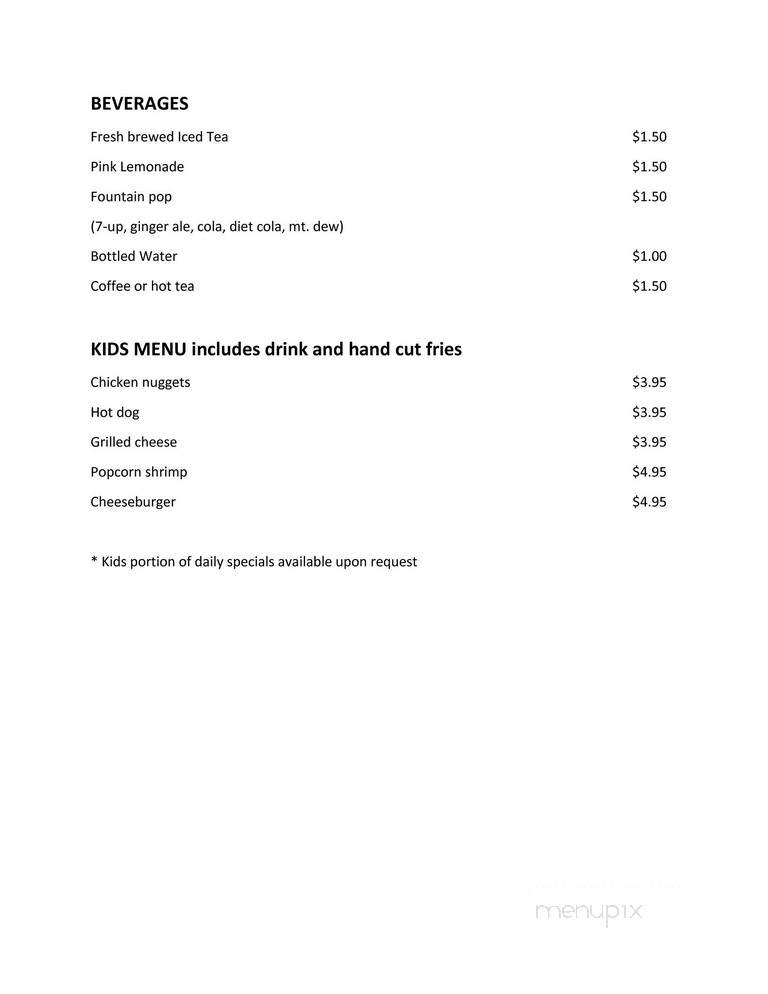 Howard's Cafe - East Palestine, OH menu_pic