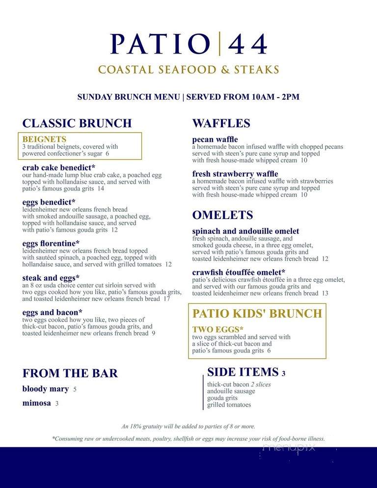 Patio 44 Gulfport - Gulfport, MS menu_pic