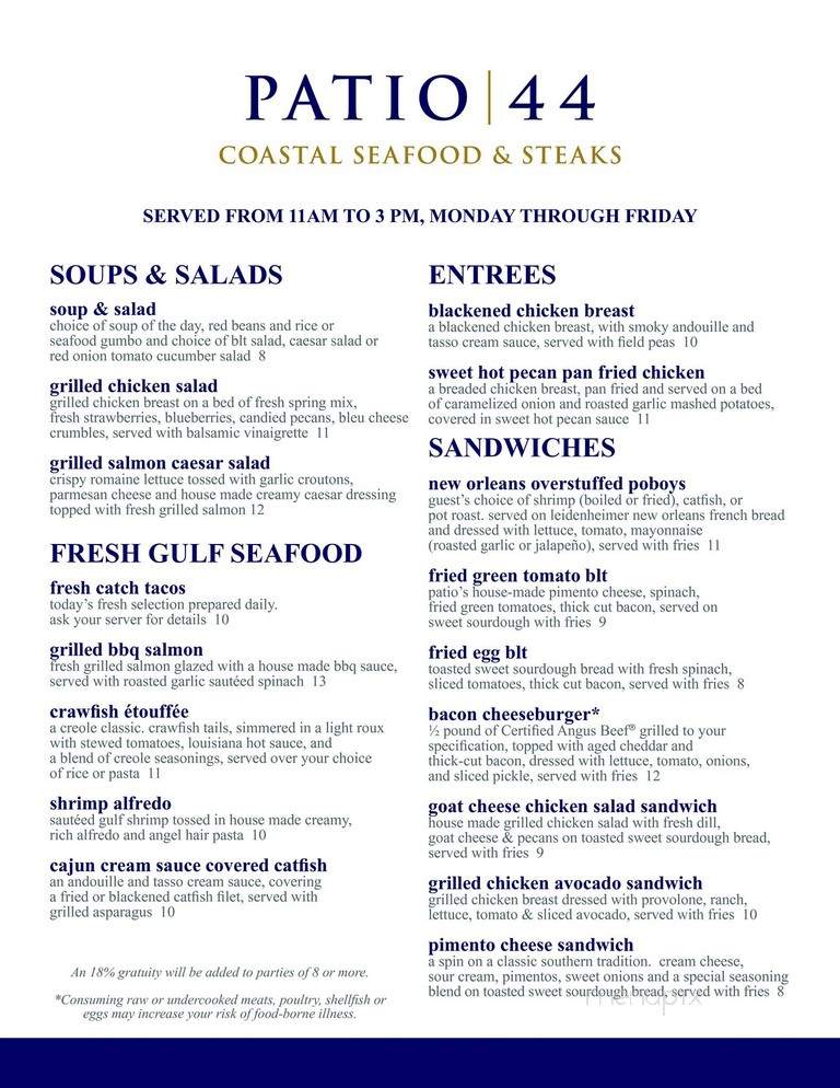 Patio 44 Gulfport - Gulfport, MS menu_pic
