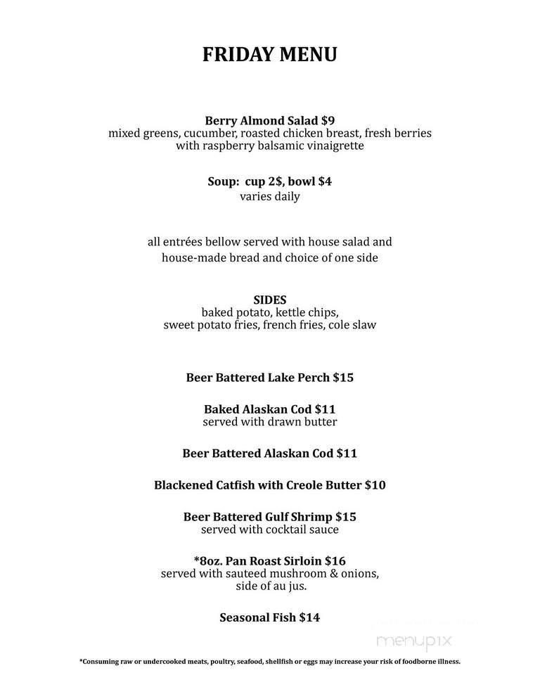 Down Home Cookhouse - Brooklyn, WI menu_pic