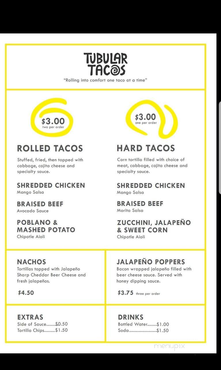 Tubular Tacos - Portland, OR menu_pic