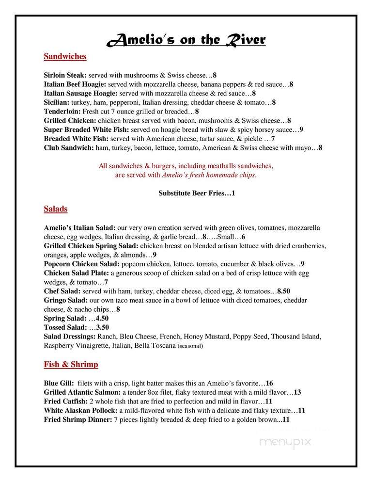 Amelio's - Logansport, IN menu_pic