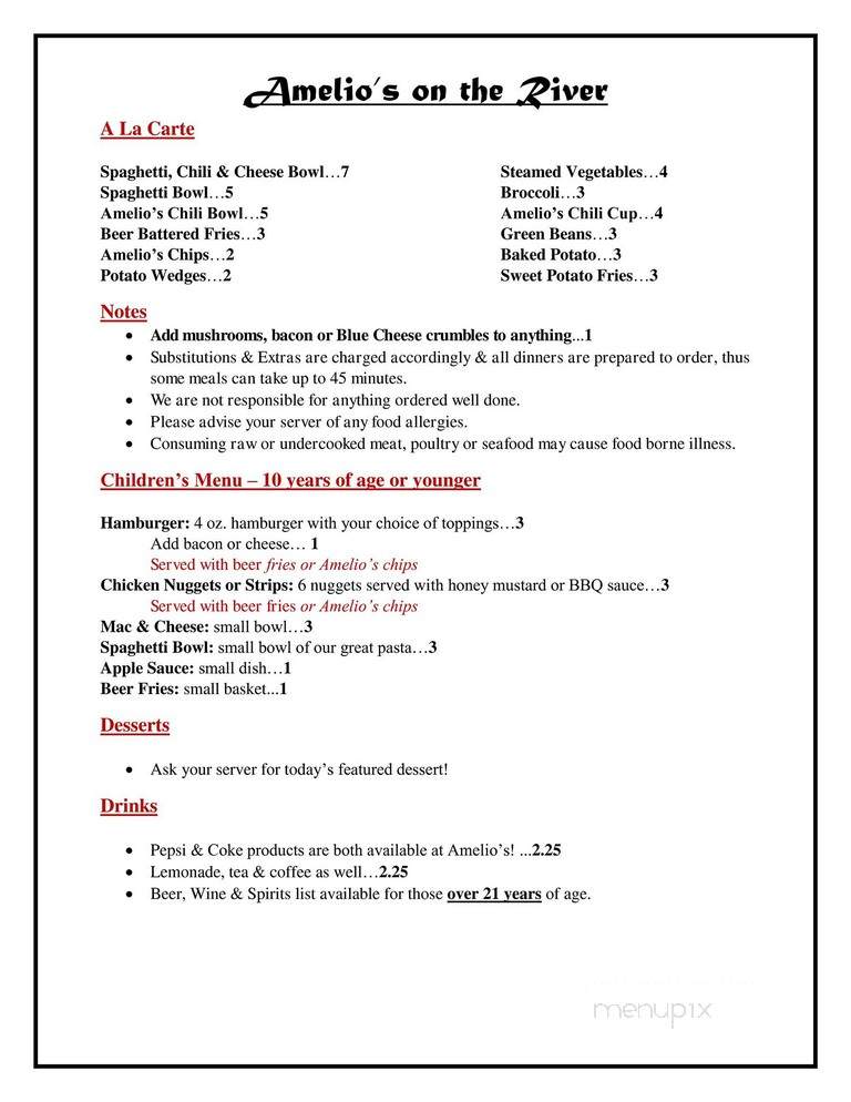 Amelio's - Logansport, IN menu_pic