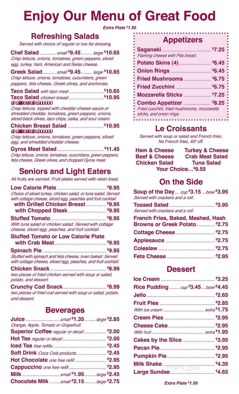 Menu of Angelos Family Restaurant in South Bend, IN 46614