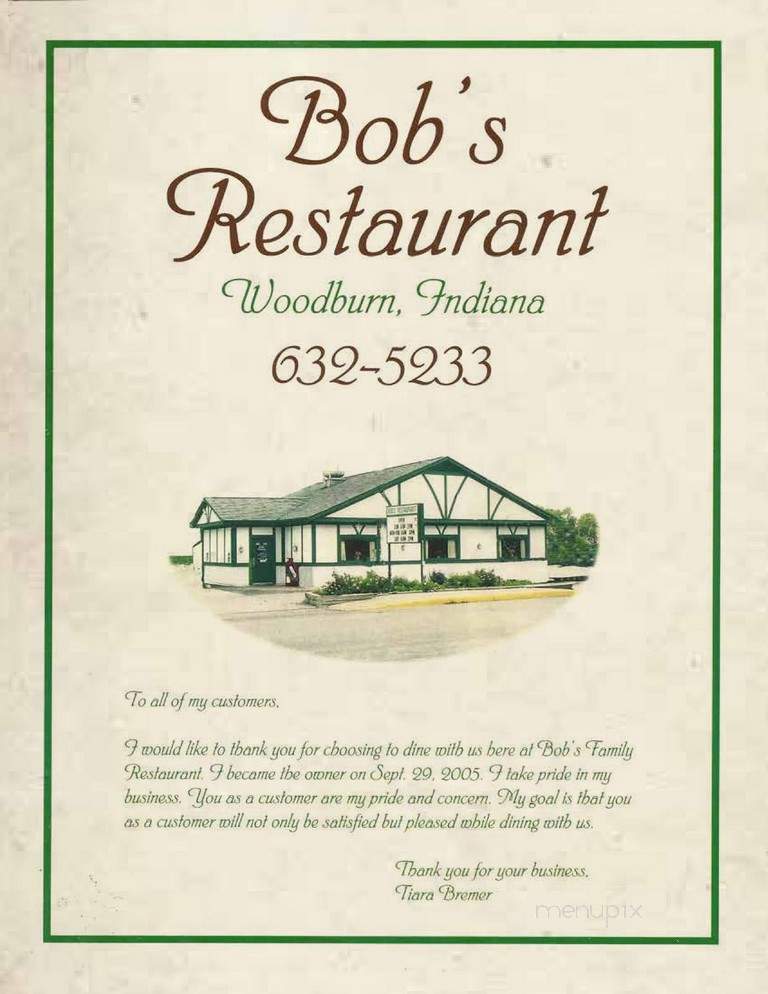 Bob's Restaurant - Woodburn, IN