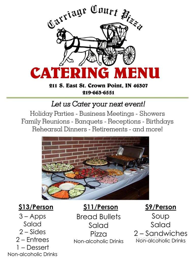 Carriage Court Pizza - Crown Point, IN menu_pic
