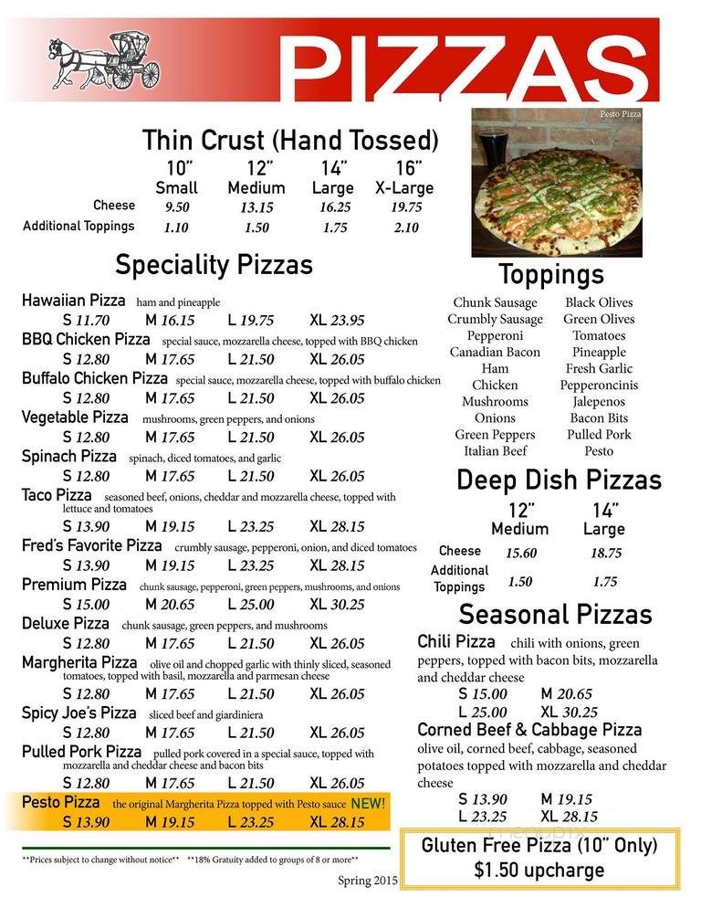 Carriage Court Pizza - Crown Point, IN menu_pic