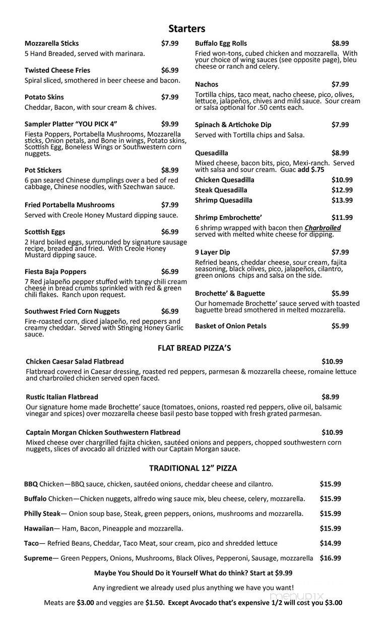 Decoys Bar & Grill - Michigan City, IN menu_pic
