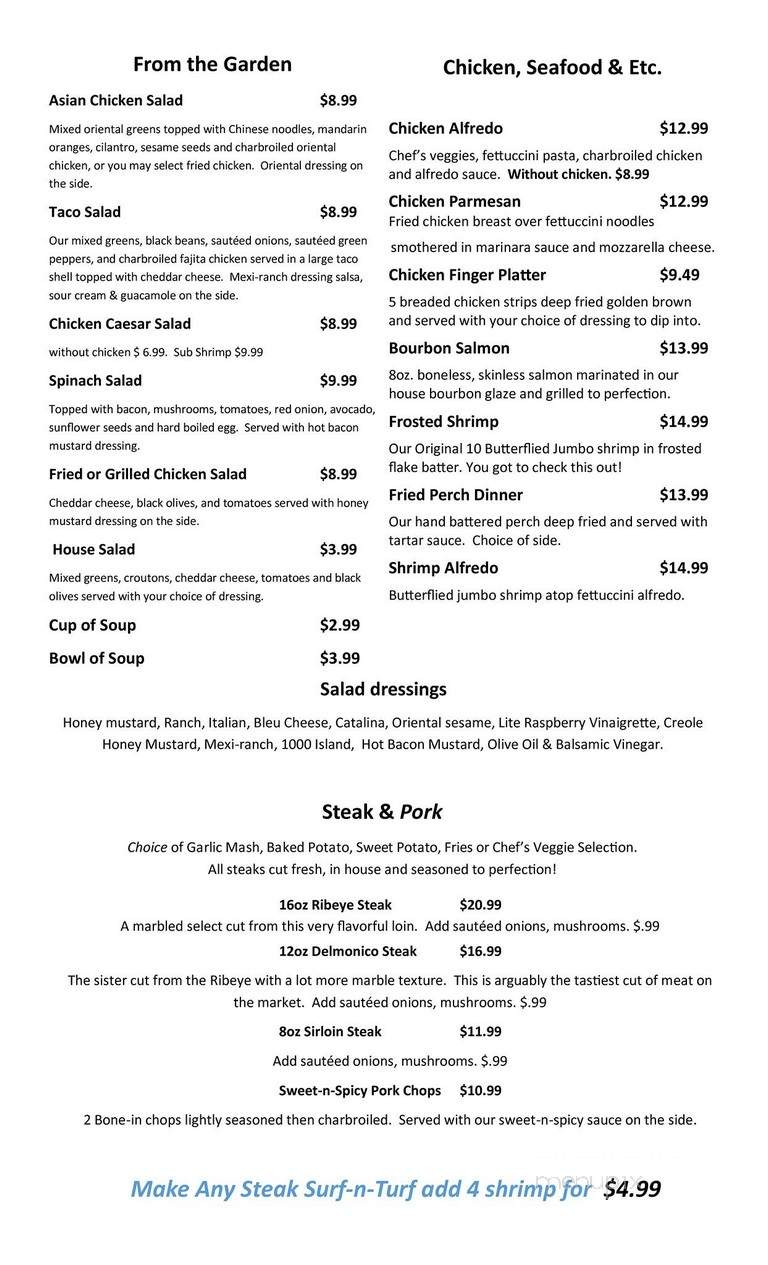 Decoys Bar & Grill - Michigan City, IN menu_pic